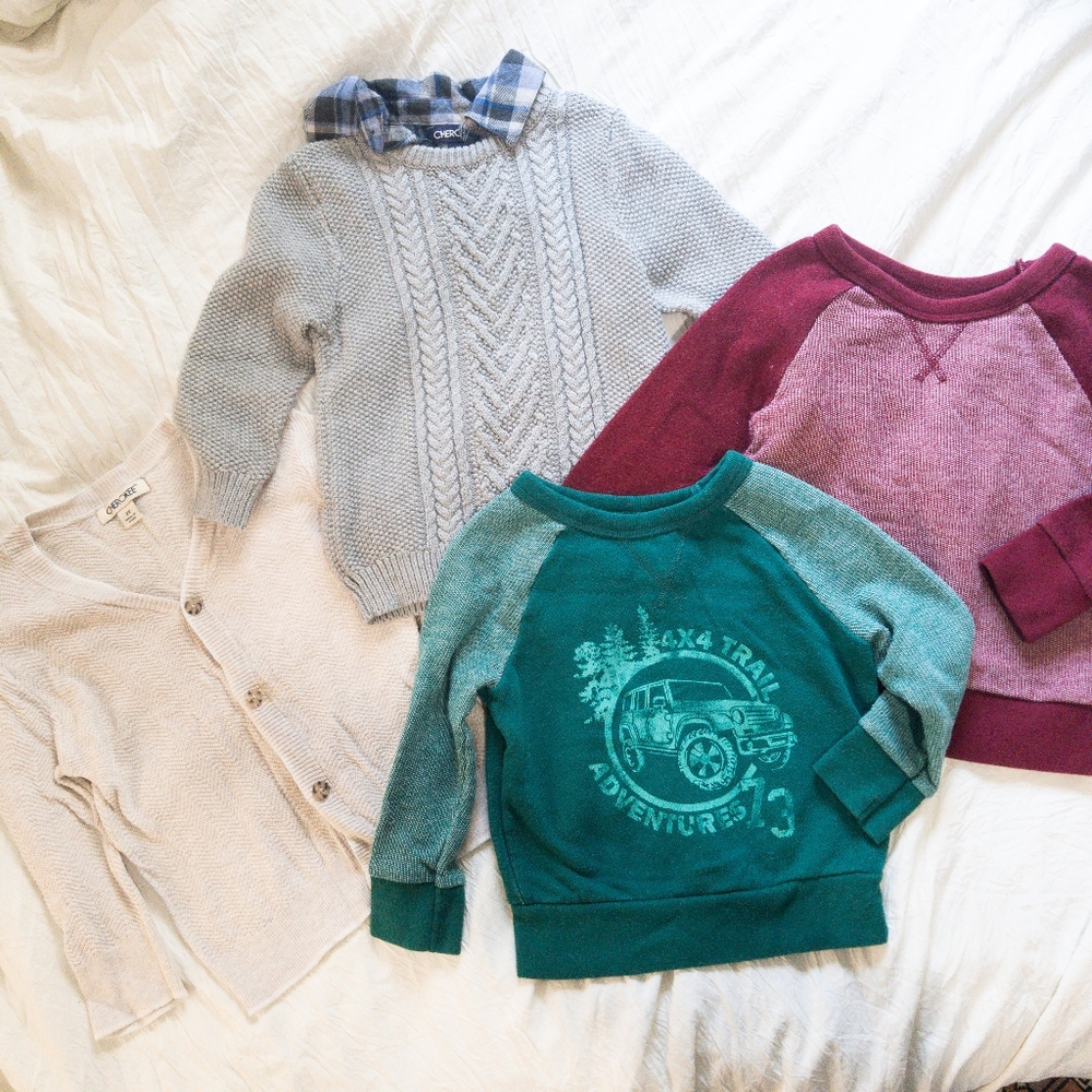Little kids sweaters and cardigan
